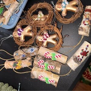 Festive Gingerbread and Candy Cane Ornaments